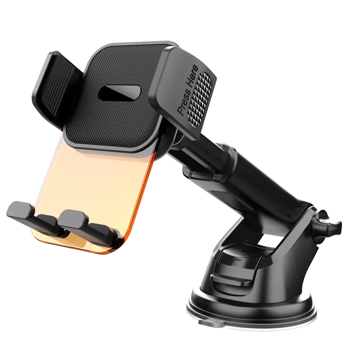 Car Phone Holder for Dashboard & Windshield – Universal Clip Mount for 4.7–7" Phones