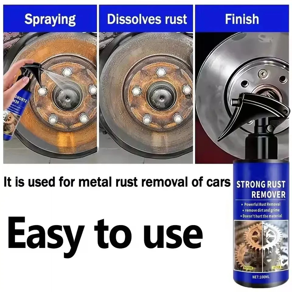 Automotive Car Rust Remover Spray Clean Metal Iron Quickly Auto Exhaust Pipe Rust Derusting Spray Stain Removal Agent