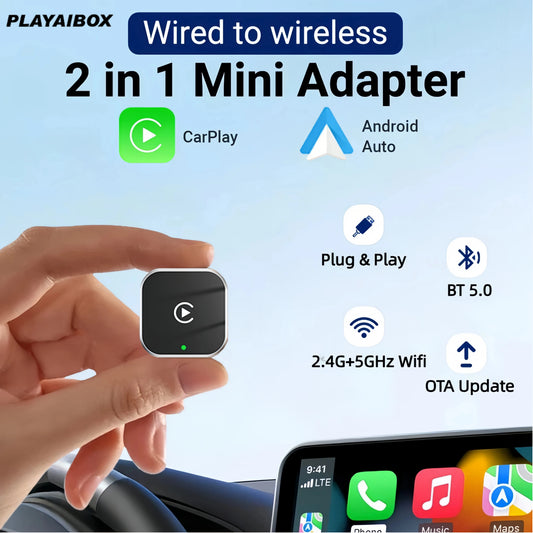 Wireless CarPlay & Android Auto Adapter, Compatible with Audi MG Kia VW GMC