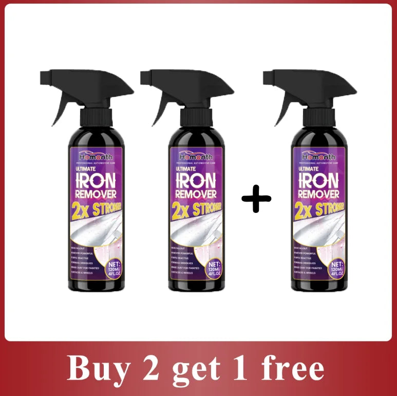 Car Iron Remover Spray Rust Cleaner for Wheels Brake Dust Fallout Remover Auto Detailing Tool