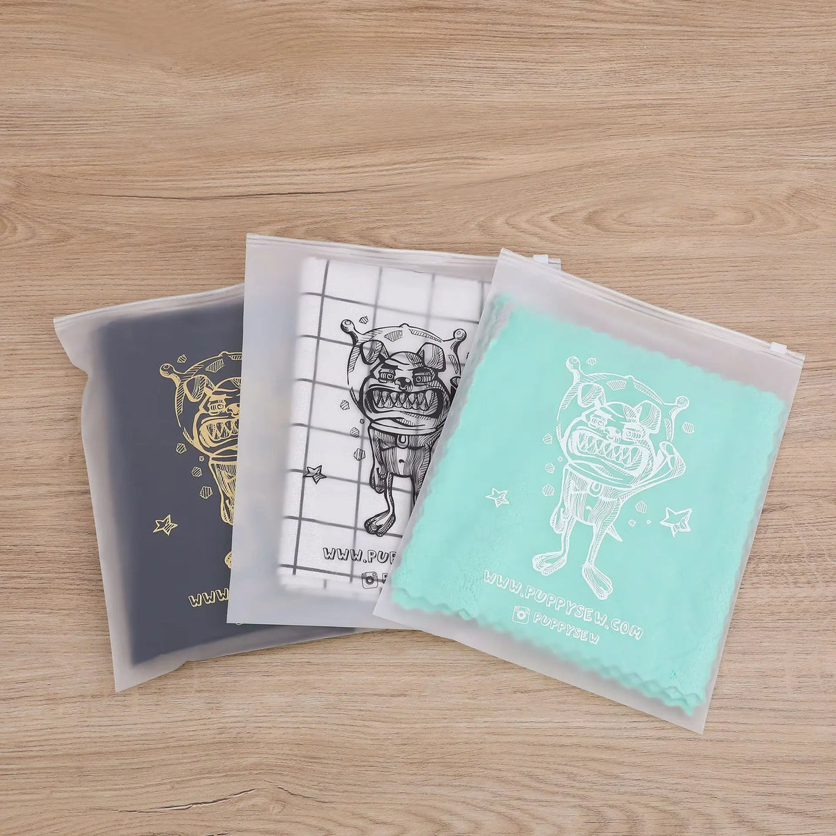 50pcs matte transparent zipper bag shirt packaging bag company product shipping packaging bag custom print your own logo