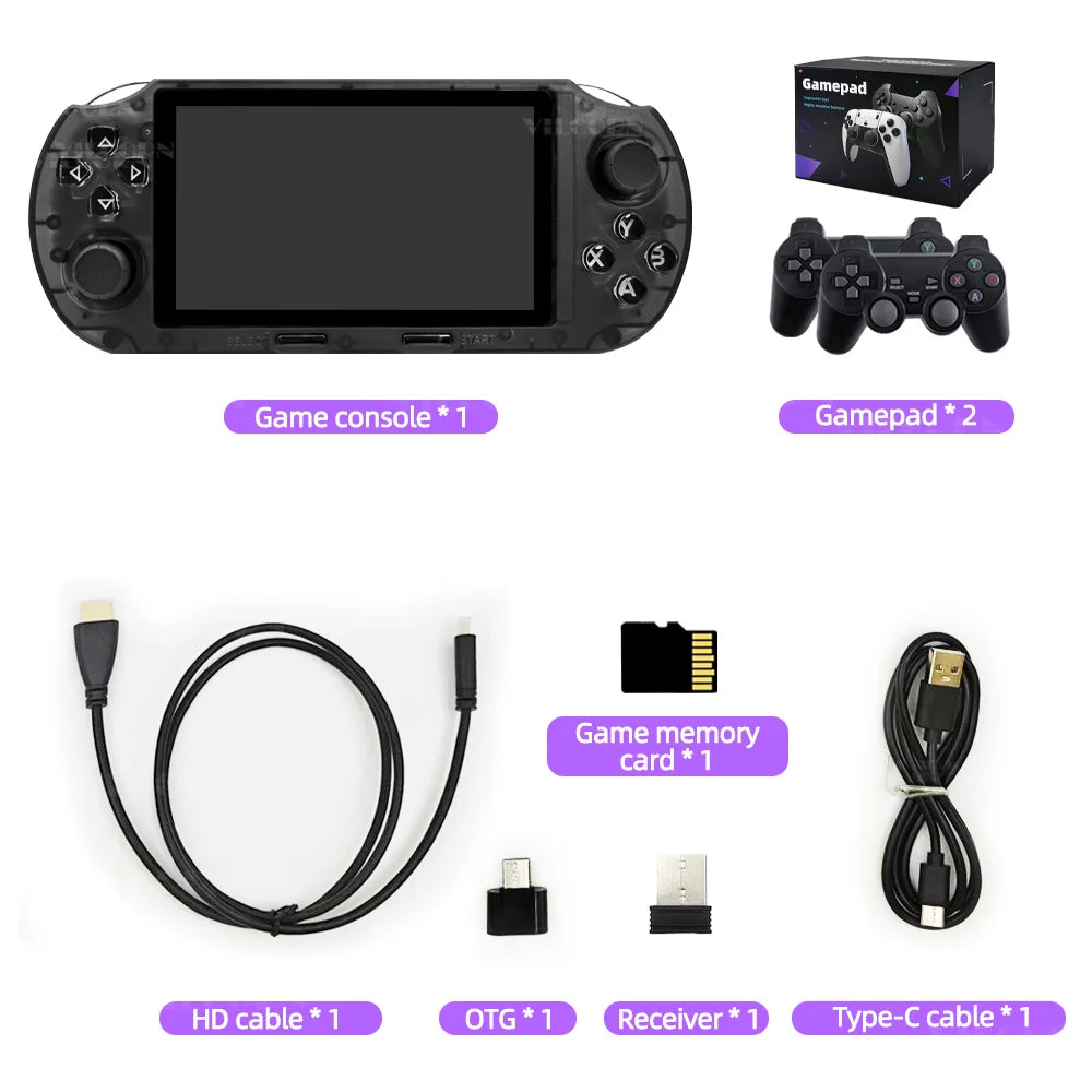 VILCORN SF3000 HD Handheld Game Console for PS1 GBA SNES MAME Retro Emulator 4.5 inch FHD Portable Gaming Machine Christmas Gift