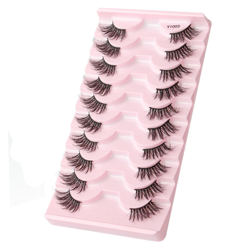 Half Lashes Mink Eyelashes Natural Soft Cat Eye False Eyelashes Long Wispy 3D Mink Lashes Makeup Eyelash Extension Fake Lashes