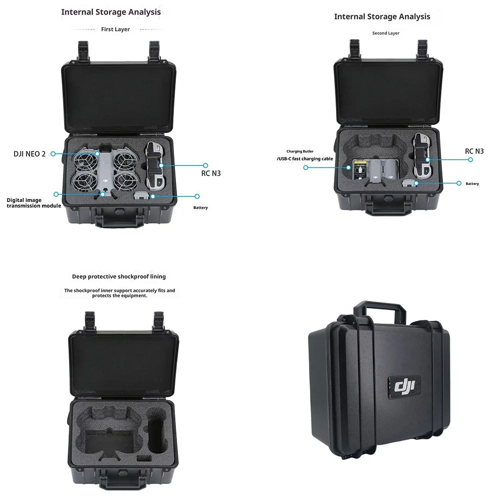 Suitable for DJI NEO2 protective case, DJI neo2 Fly More combo carrying case, handheld drone bag
