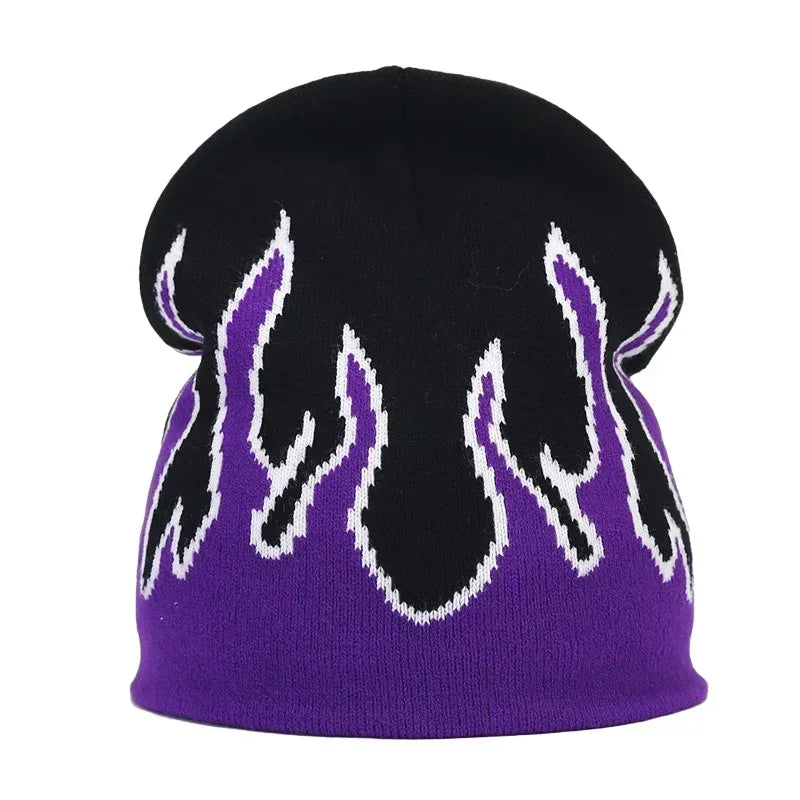 Y2K Letter Knit Beanie, Warm Ski Hat