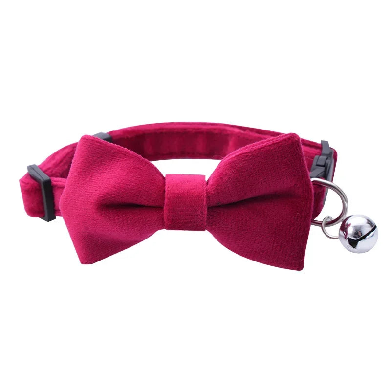 New Bowknot Pet Collar, Cat Collar, Safety Buckle, Cat Bell, Anti-suffocation Collar, Puppy Collar