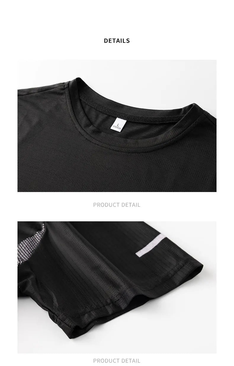 Men's Quick-Dry Reflective Running T-Shirt (S–5XL)