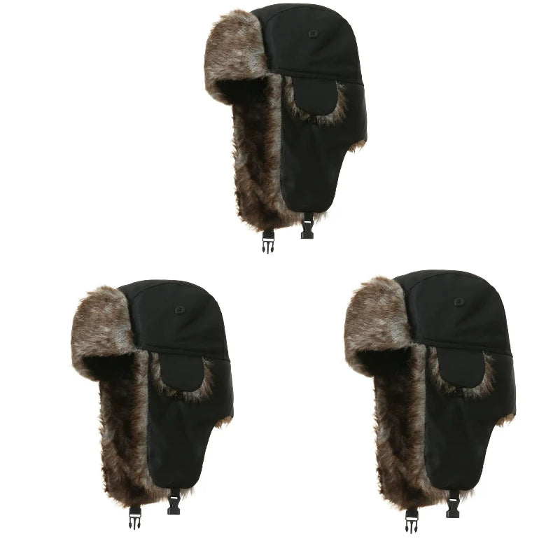 Faux Fur Trapper Hat with Ear Flaps, Ushanka