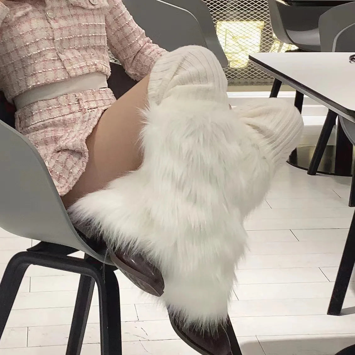 Women's Faux Fur Boot Covers, Harajuku Leg Warmers