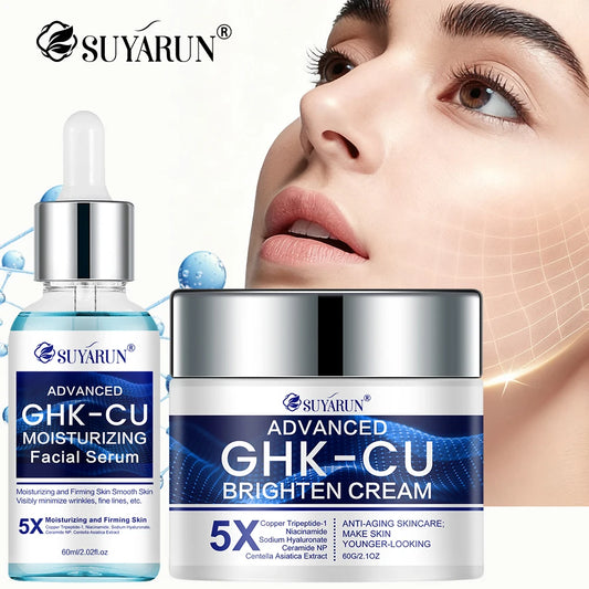 Anti-Aging Face Cream & Serum with GHK-CU Peptides