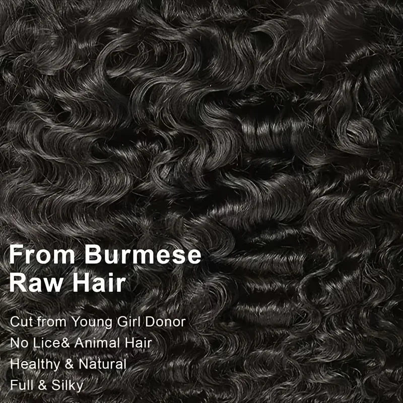 Burmese Curly Human Hair Bundles Human Hair Quality Deep Wave Raw Hair Weave Bundles Double Drawn Vietnamese Hair Extension