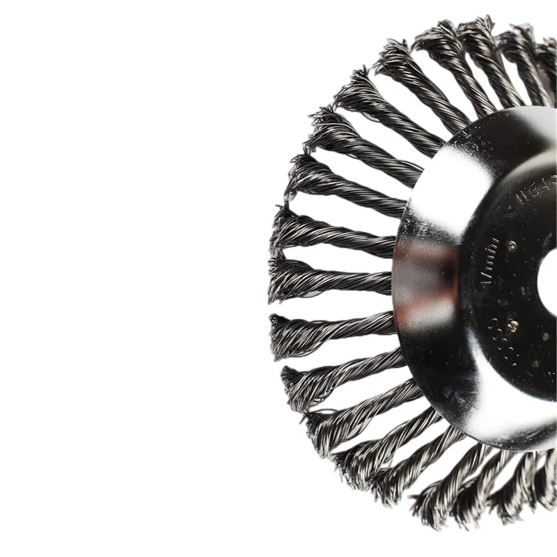Upgraded 6/8 inch weed brush cutter head lawn mower universal lawn mower head wire wheel brush garden trimmer head