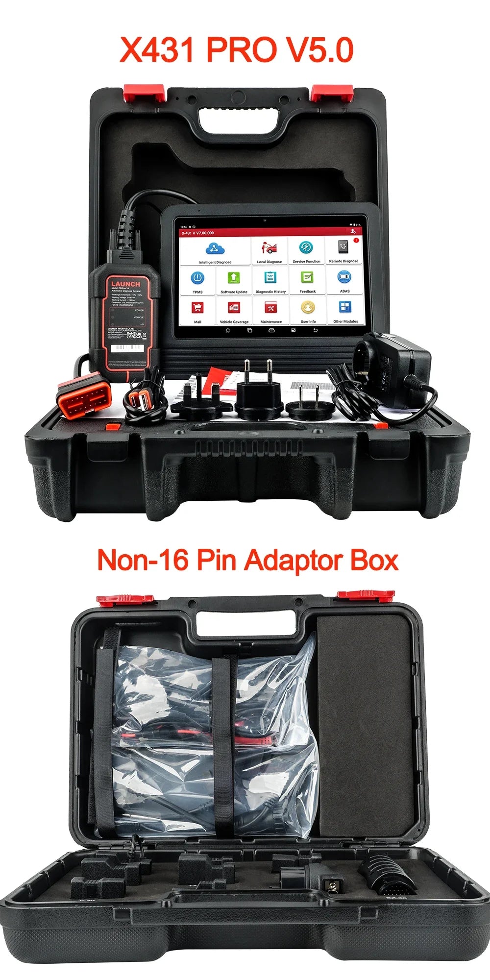 LAUNCH X431 PRO V5.0 Bi-Directional OBD2 Diagnostic Scanner — All-System, 37 Resets, ECU Coding