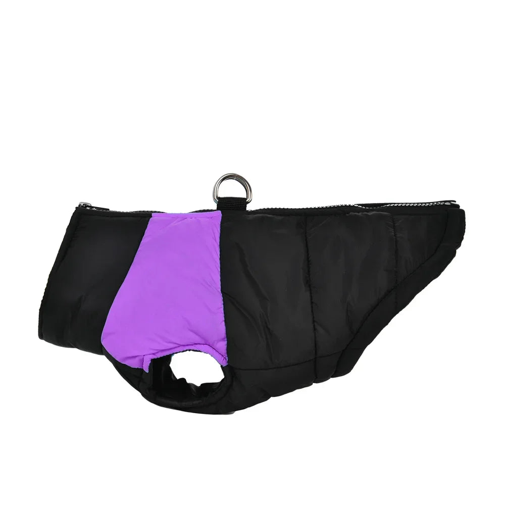 Warm Winter Dog Jacket For Winter Padded Pet Vest Coat For Small Large Dogs Waterproof Pets Clothes With D-ring Golden Retriever