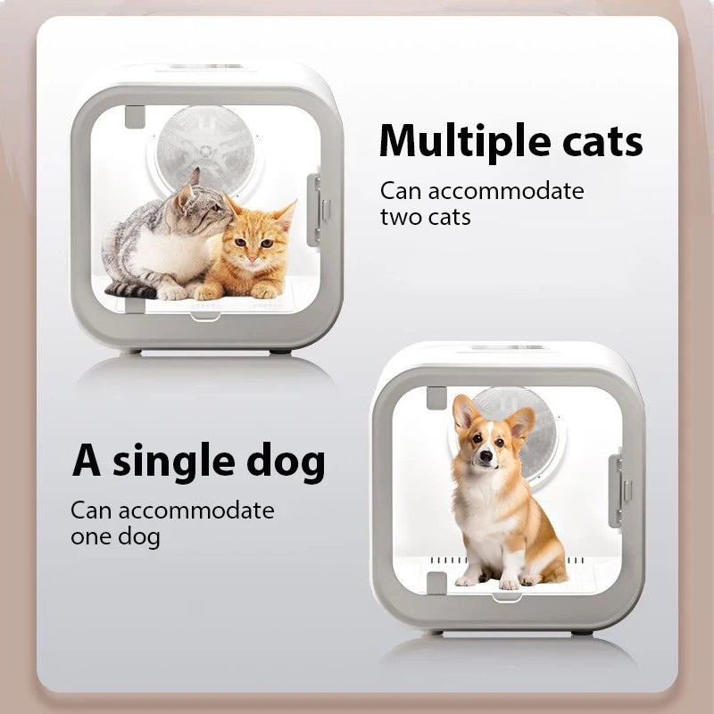 Ultra Quiet Pet Dryer Box – Portable Low-Noise Cat & Dog Grooming Hair Dryer Machine | Large Capacity | US/EU/UK/AU Plug