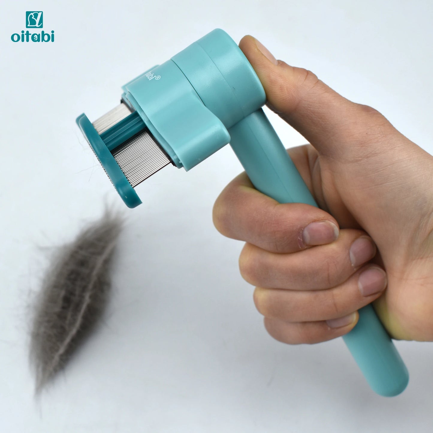 OITABI 1/2PCS Rotatable Flea Comb for Cat Dog Brush for Shedding Pet Hair Removal Comb with Stainless Steel Teeth for Deshedding