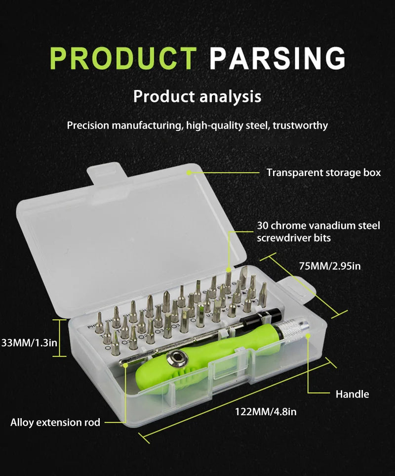 32 in 1 Screwdriver Set Cool Gadgets Stocking Stuffers Christmas Gifts For Dad Grandpa Husband Multi Functional Screwdriver