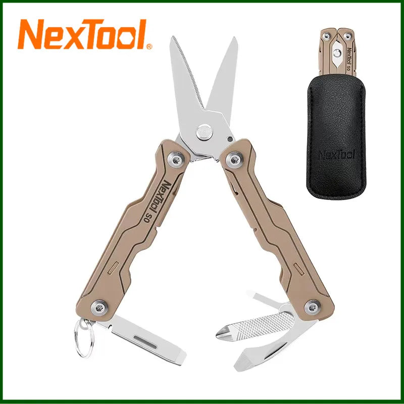 NexTool 8 In 1 Mini Sailor Scissors S0 Micro Keychain Multitool Screwdriver Portable Pocket Folding EDC Tool for Travel