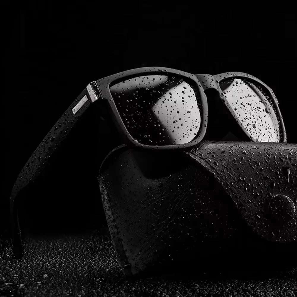 Unisex Square Polarized Sunglasses — Vintage UV400 Shades