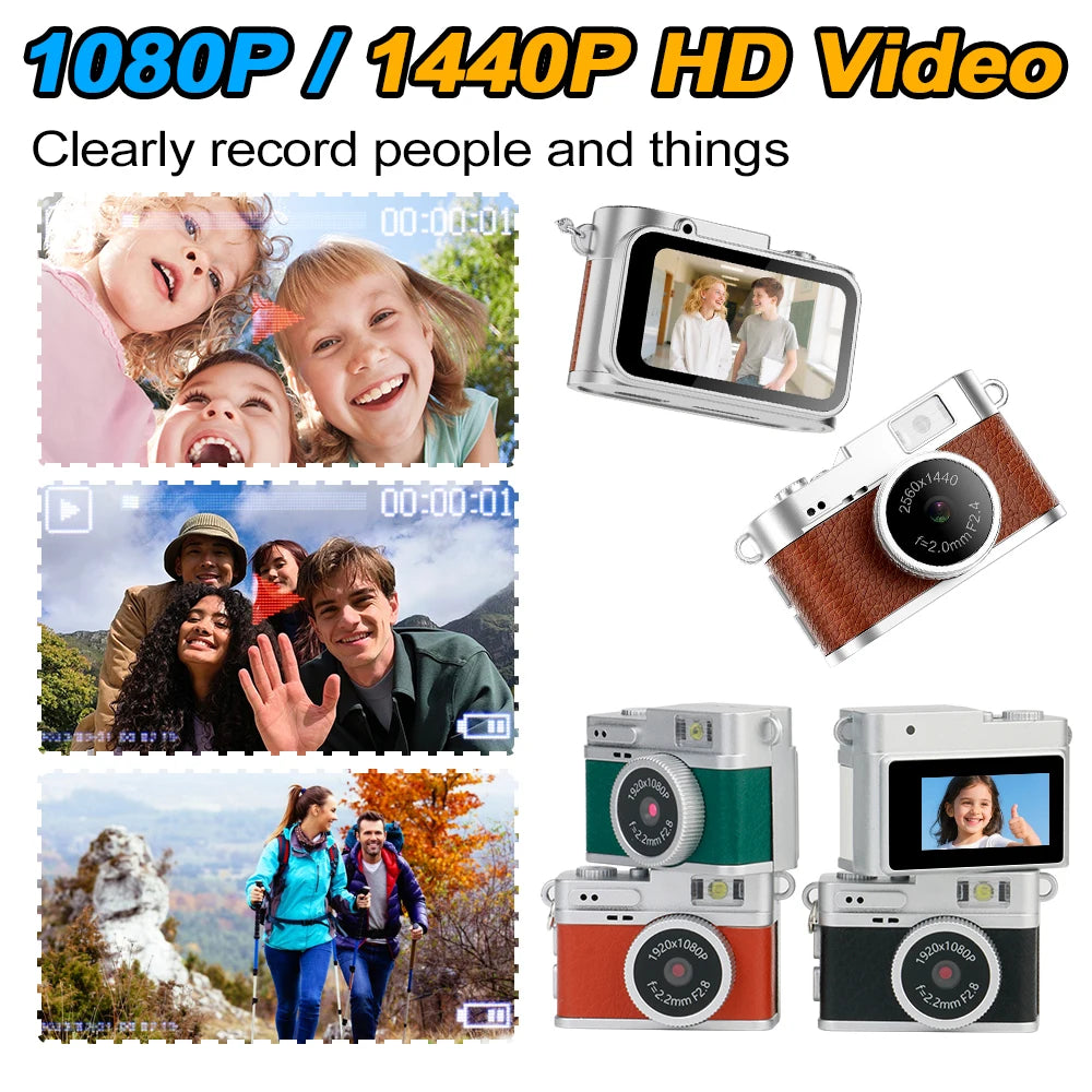 S150 Retro Mini Camera — 1080P/2K Digital Camera with Screen