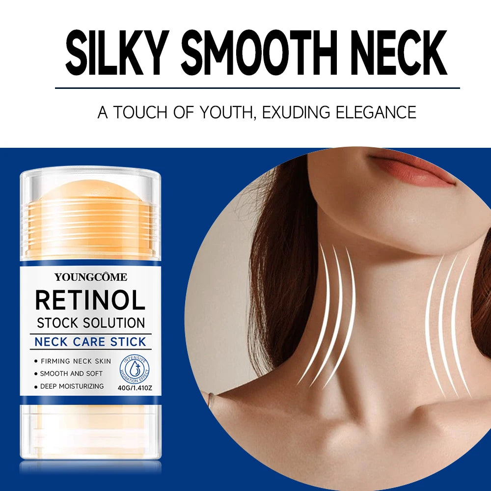 YOUNGCOME Retinol & Collagen Neck Firming Stick 40g – Anti-Aging, Wrinkle Reduction, Dark Spot Correction & Tightening | CPNP Certified | 1, 2 & 4 Pcs