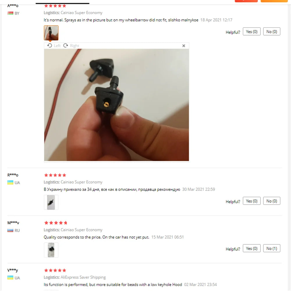 Car Windshield Washer Wiper Water Spray Nozzle for Mini One Cooper R50 R52 R53 R55 R56 R60 R61 PACEMAN COUNTRYMAN
