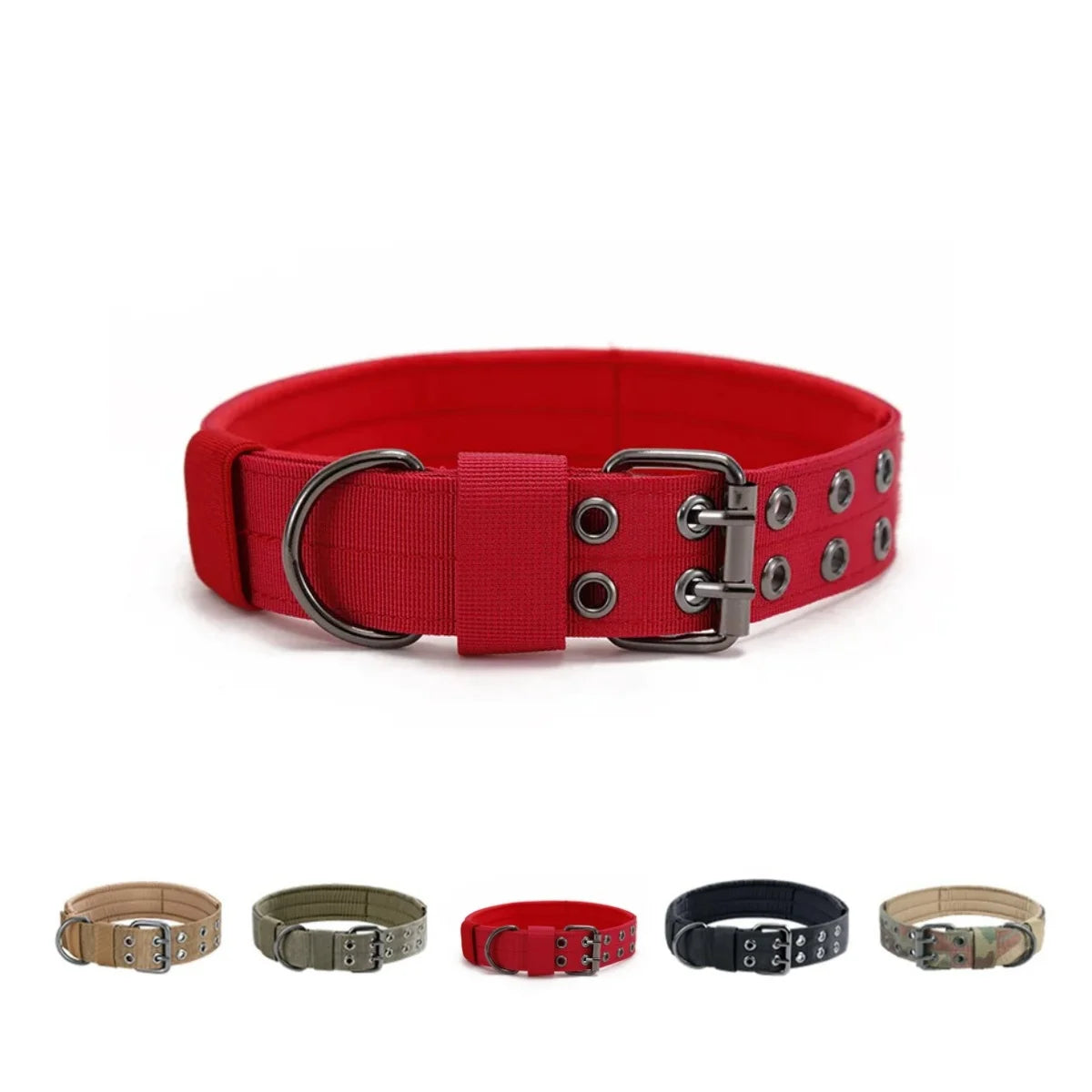 Tactical Dog Collar & Leash - Double Buckle Collar for Large Dogs - photo 7