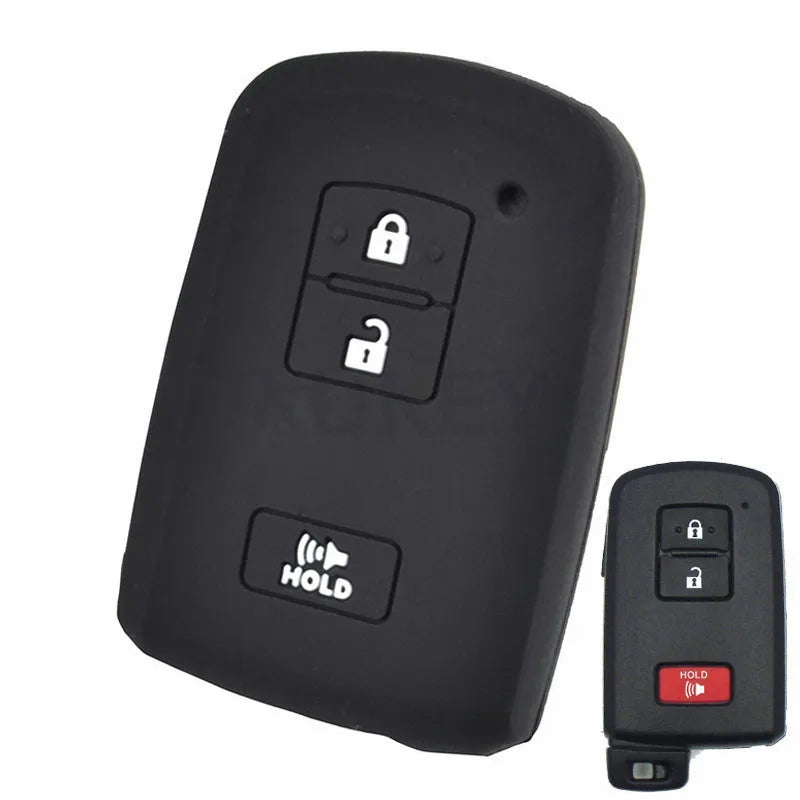 For Toyota RAV4 Camry corolla Land Cruiser Highlander Prius Auris Avalon Yaris Verso Tacoma Remote Fob Cover Silicone Key Case