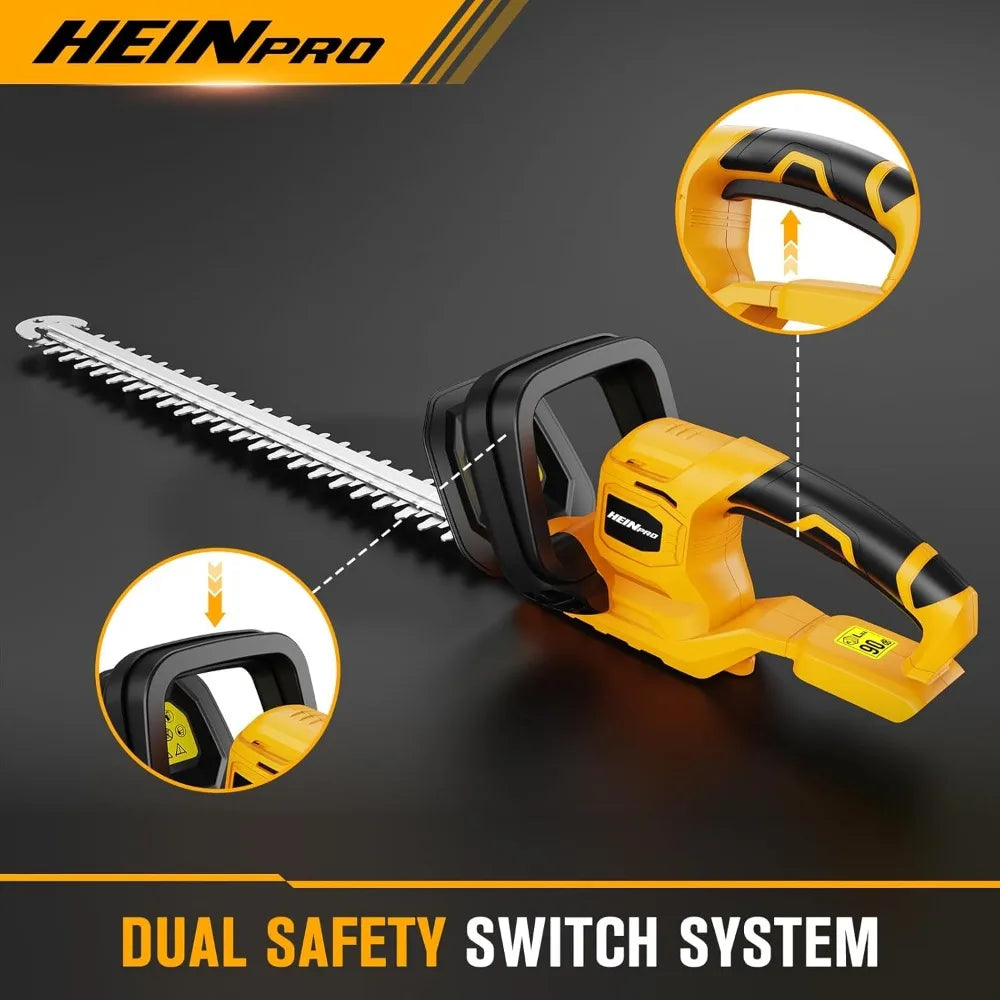 22" Cordless Hedge Trimmer – Compatible with Dewalt 20V MAX Battery (Battery Not Included)