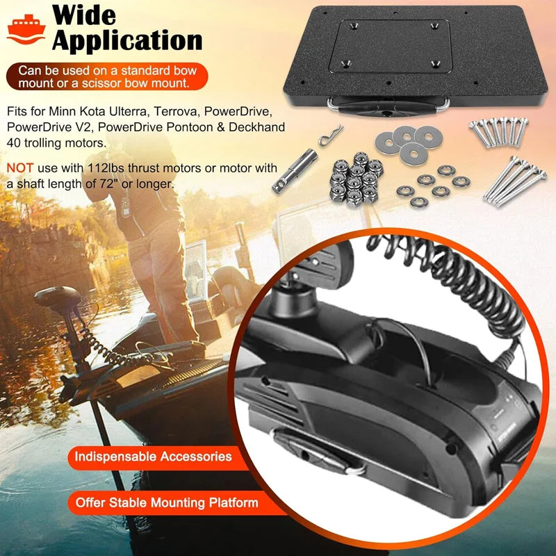 MKA-21,1854021 Composite Quick Release & Installer Bracket for Minn Kota Trolling Motors – Fits for Ulterra/Terrova/PowerDrive