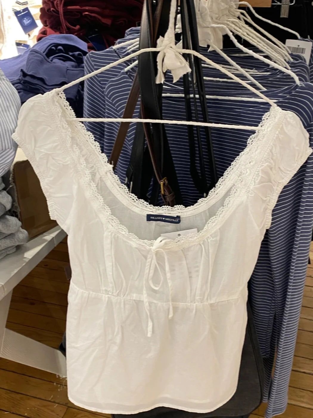 White Lace Tied Square Neck Summer T-shirts Chic Elegant Short Sleeve Tee Cotton Y2K Street Casual Bow Tie-up Top Women