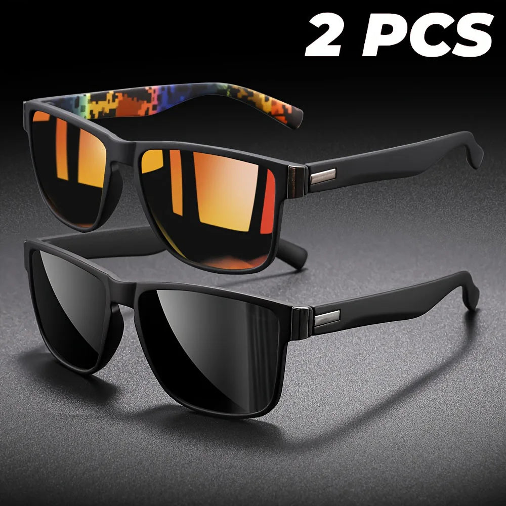 Unisex Square Polarized Sunglasses — Vintage UV400 Shades