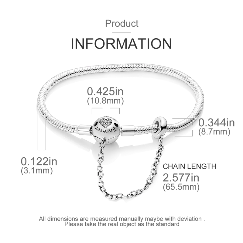 925 Sterling Silver Charm Bracelet – Star Moon Sun Four Leaf Clover Zircon | DIY Birthday Gift for Women (17-20cm)
