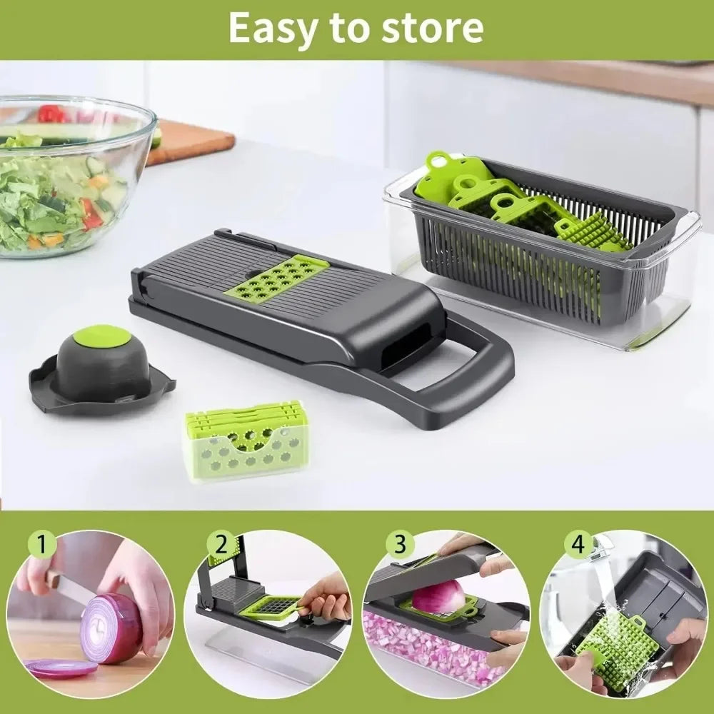 Multi-Blade Vegetable Chopper - 14 or 16 in 1 Slicer & Dicer - photo 3