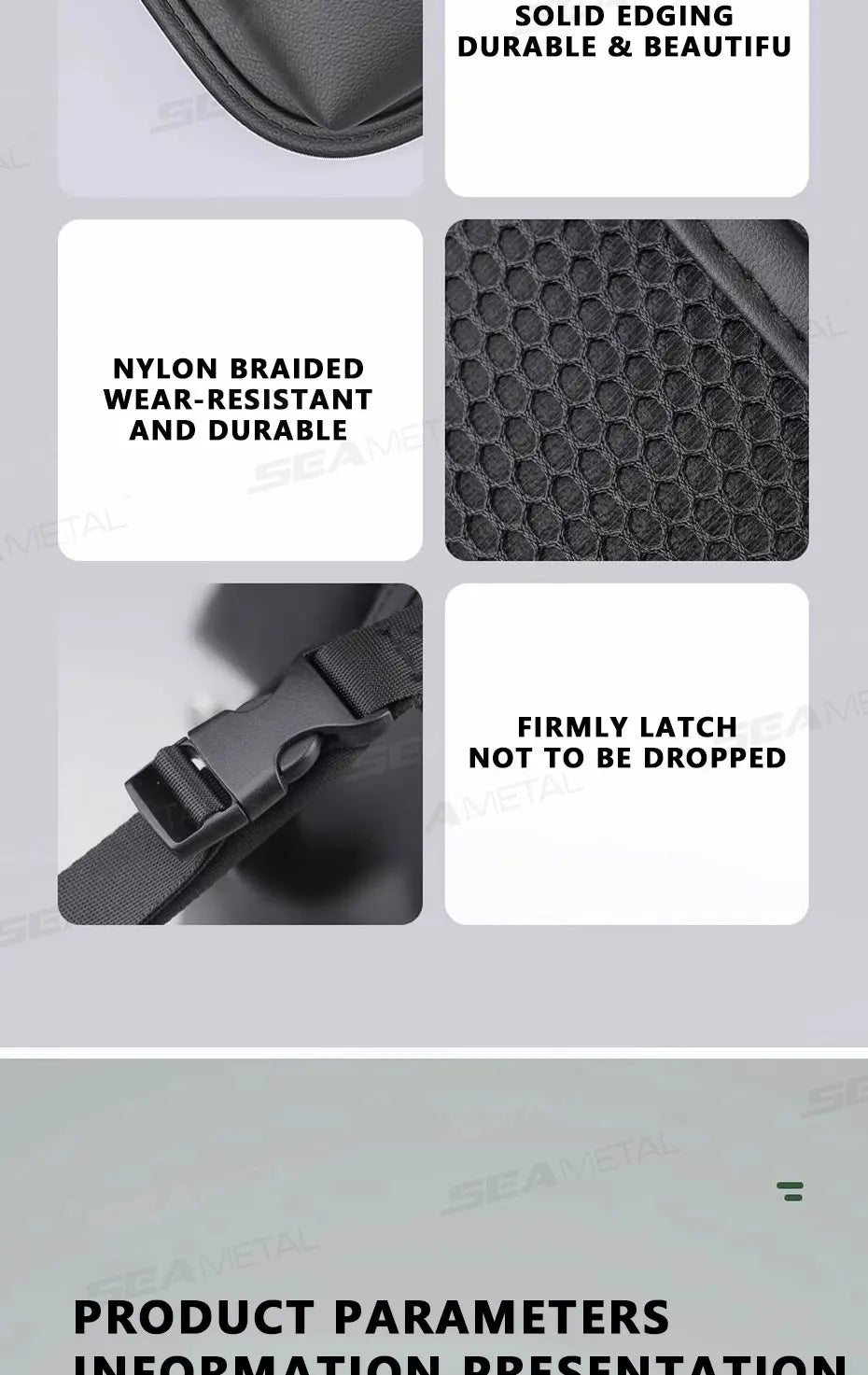 SEAMETAL Car Seat Back Storage Bag Large Capacity Multi-Pocket Backseat Organizer Foldable Dining Table Tablet Tray Hanging Bag