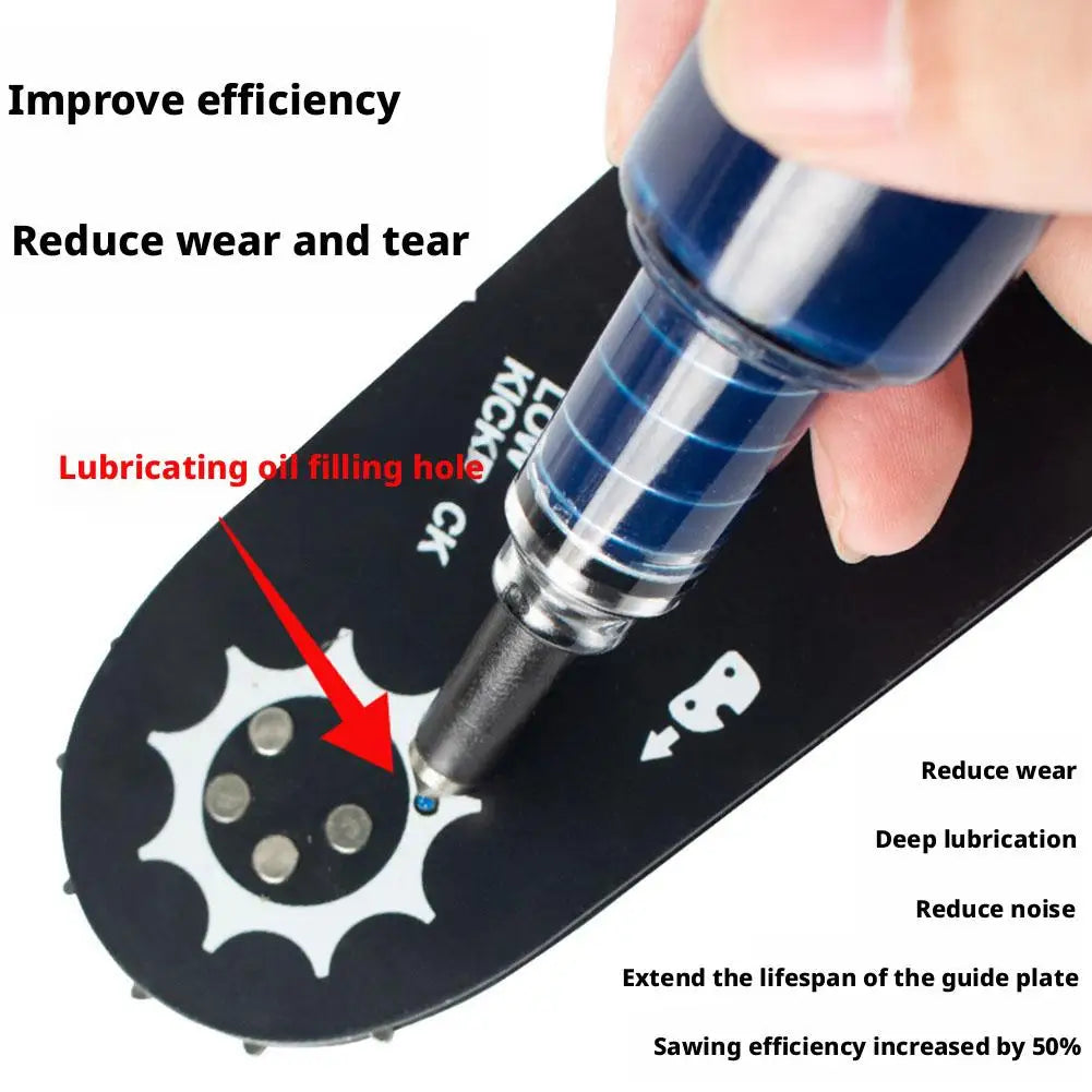 Grease Gun For Chainsaw Sprocket Nose Guide Bar, Chainsaw Guide Bar Maintenance, Chain Saw Guide Oiler Hand-Push Grease Oiler