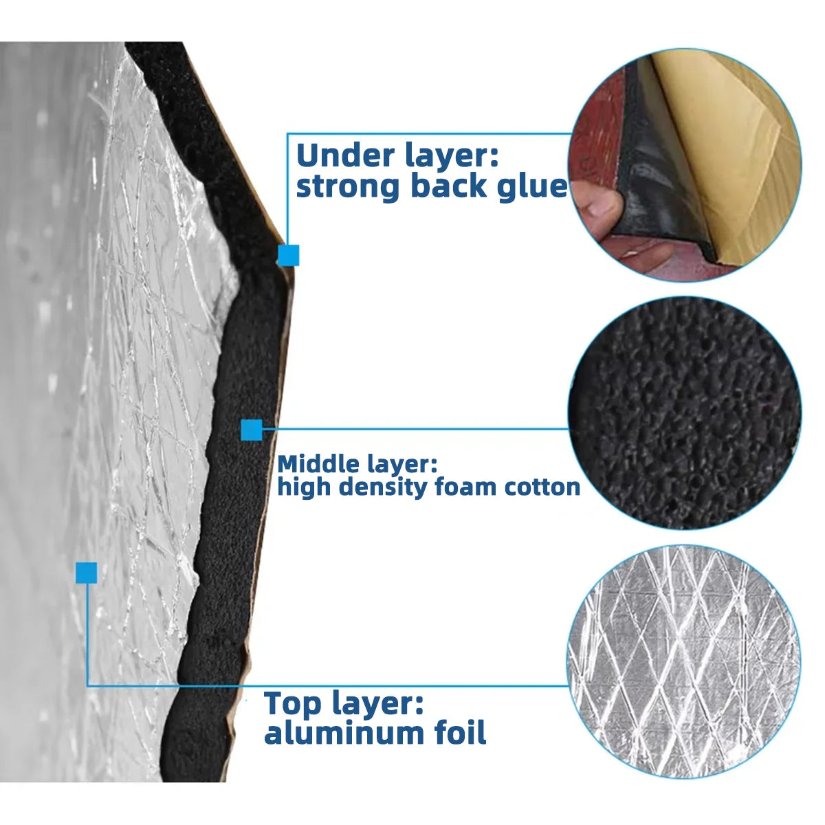 Car Door and Hood Insulation Pads, 5 mm - 10, 20 or 50 Pack - view 9