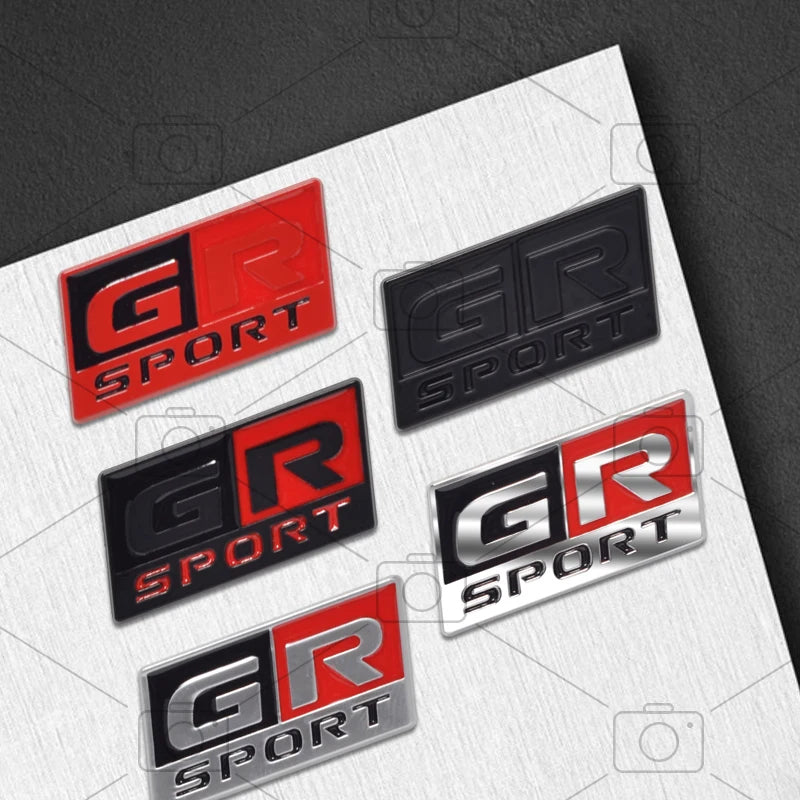 Car Metal GR Sport Logo Badge Steering Wheel Decals Styling For Corolla C-HR Camry Prado Prius Highlander FJ Cruiser Yaris RAV4