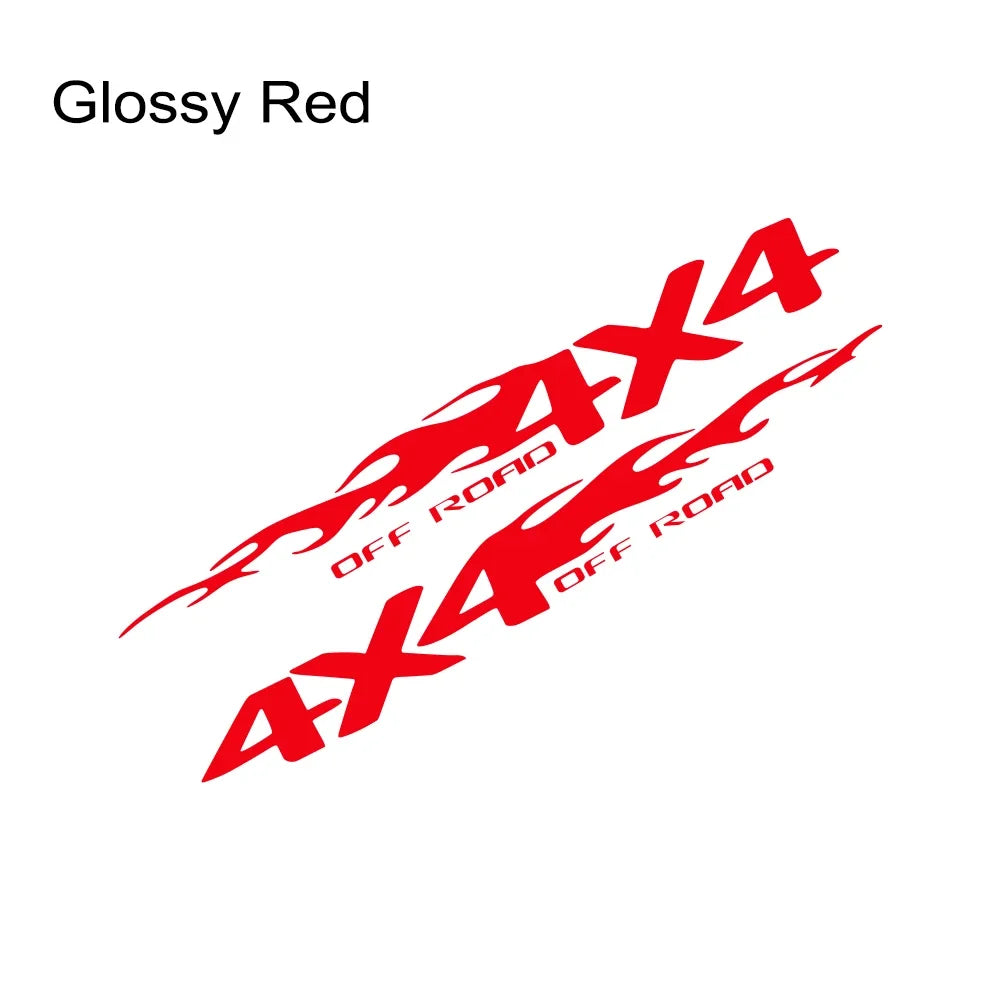 4X4 Off-Road Pickup Truck Decals (2-Pack) - Custom Fit