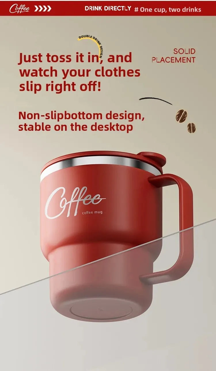 400ML Double Layer Coffee Mug 304 Stainless Steel Sealed Drinking Cup For Cold And Hot Water Insulated Milk Coffee Cup Drinkware