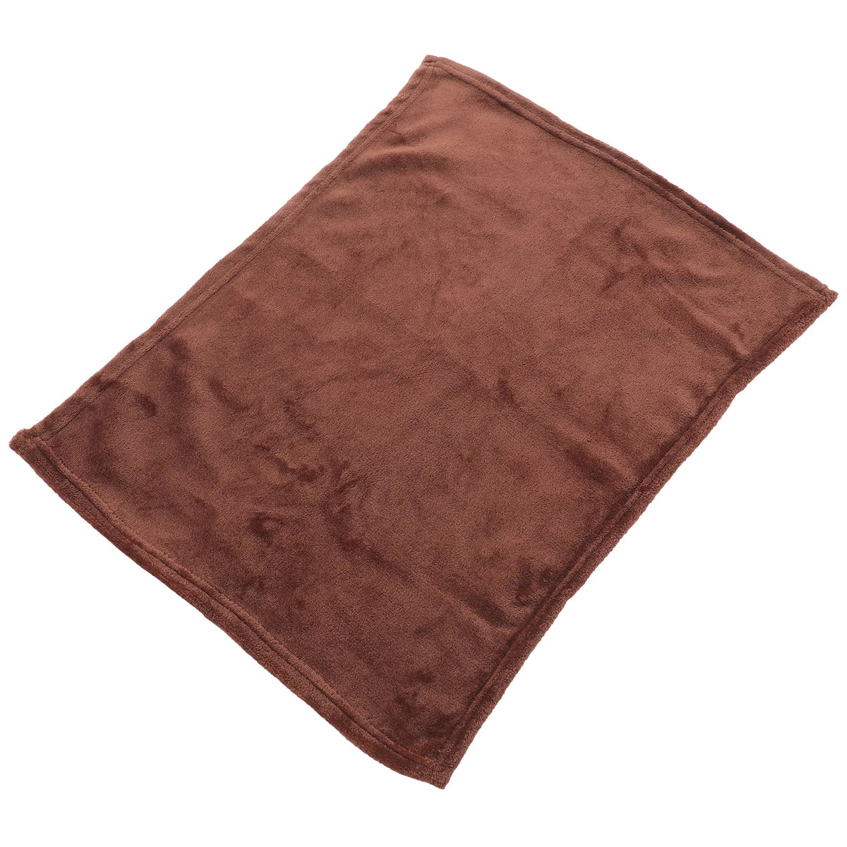 Coffee Color Flannel Fleece Pet Blanket - Lightweight Solid Bedding - photo 6