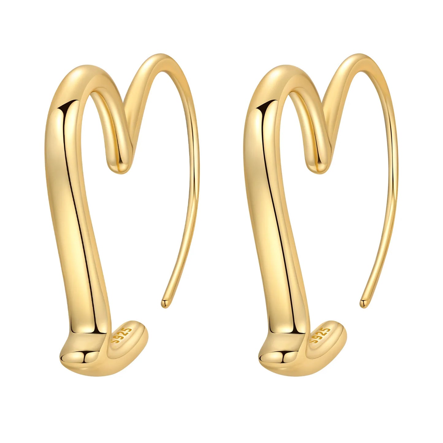 Original 2026 S925 Sterling Silver Zircon 18K Gold Lining Vintage Hoop Earrings for Women Birthday Party Wedding Gift Jewellery
