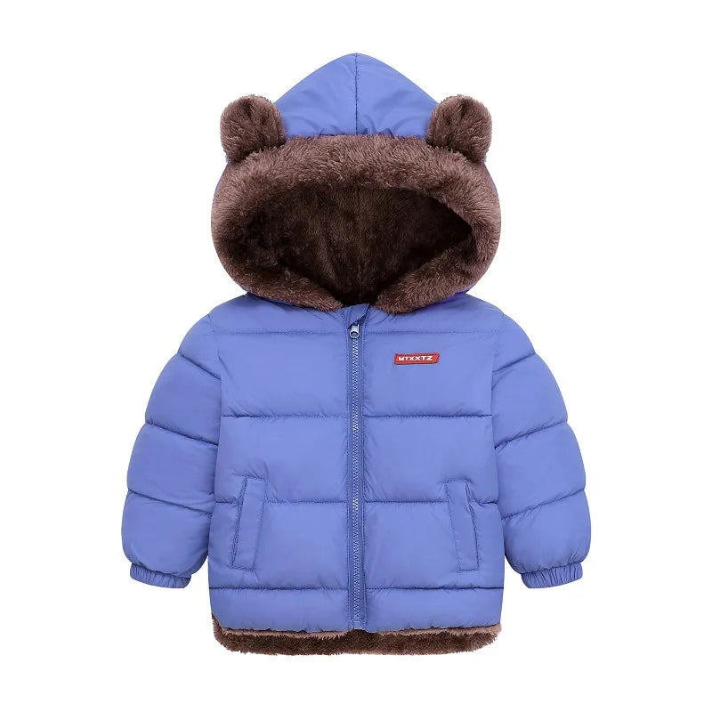 Kids Fleece Lined Hooded Coat - Padded Winter Jacket for Boys & Girls - photo 9