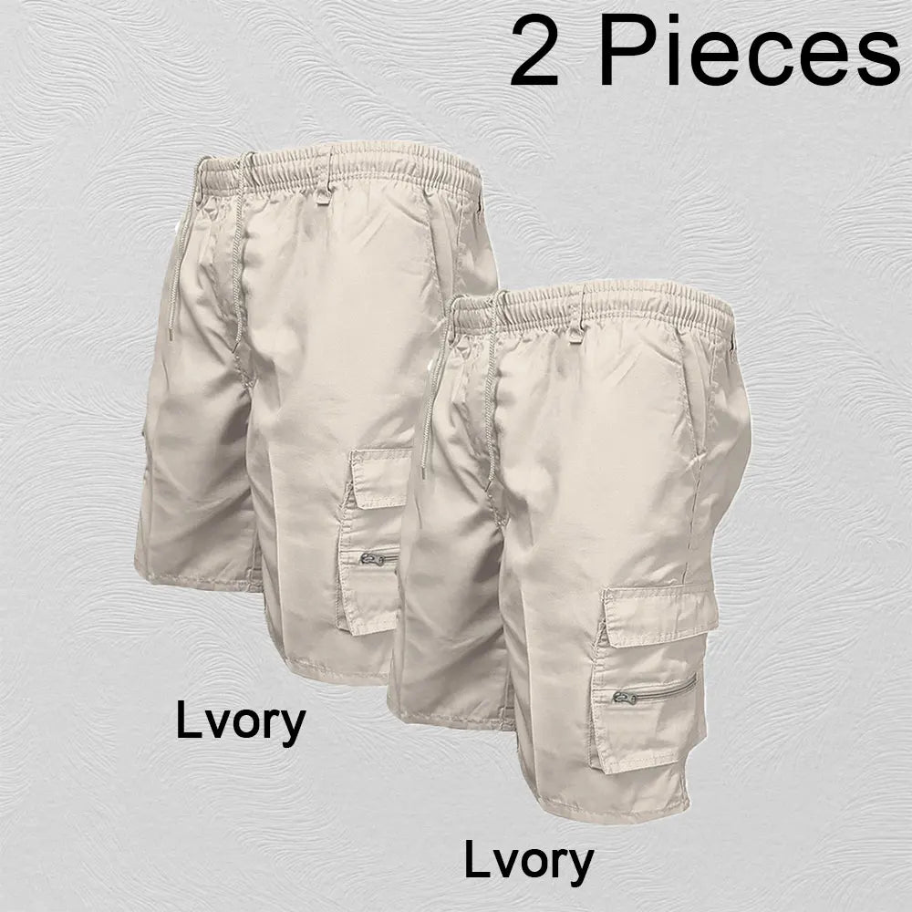 Men's Cargo Shorts – Casual Big Pocket Sports Slacks, Cargo Panel Trousers, Plus Size