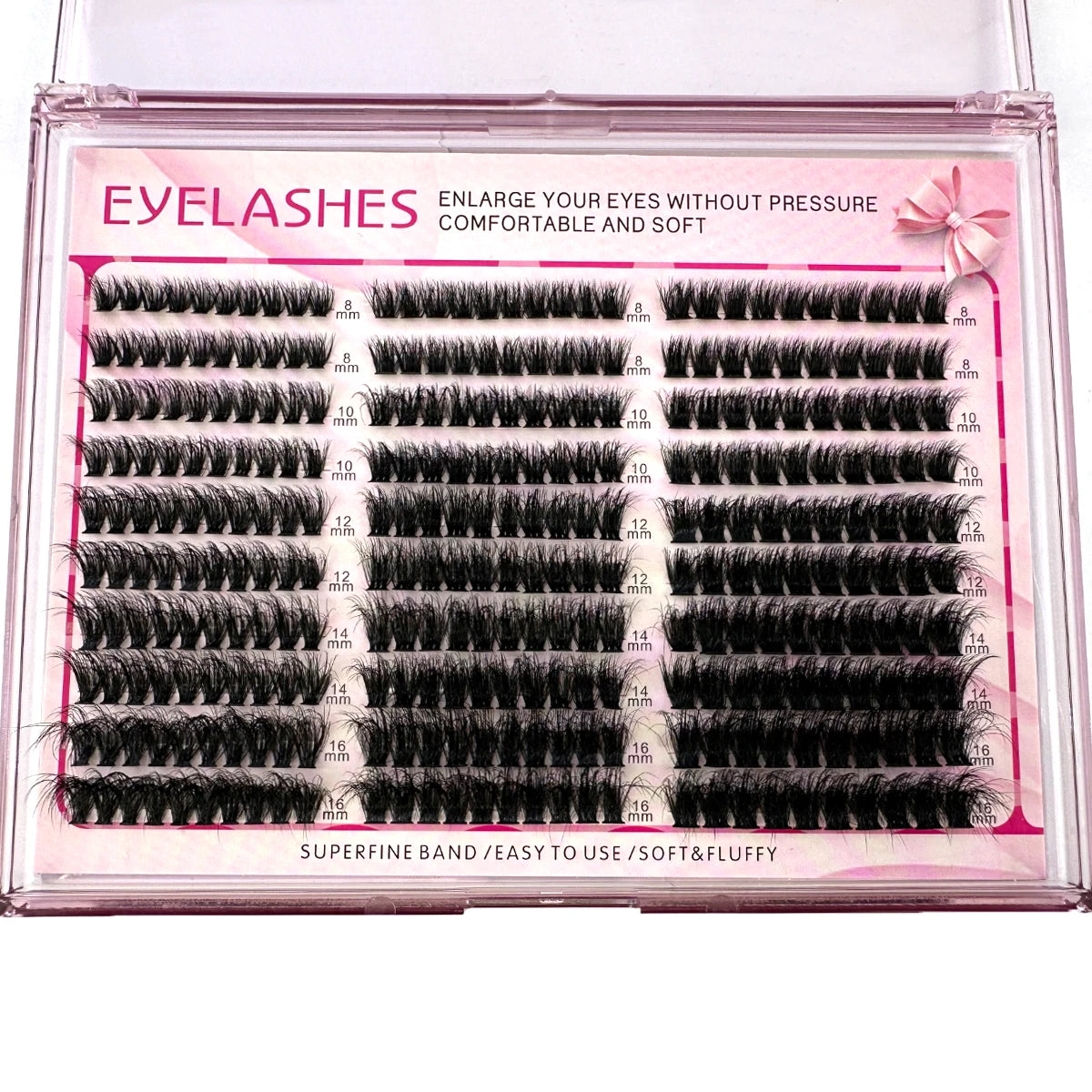 30Rows Cluster Eyelash Extension 8-16mm Mix Fluffy Thick Lash Clusters 60D80D100D Wispy Individual Eyelash Extension Cluster