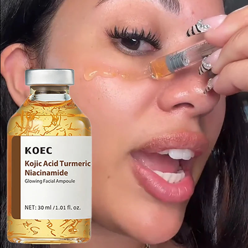 Kojic Acid Turmeric Facial Ampoule Serum With Niacinamide Deep Moisturizing Nourishing Essence