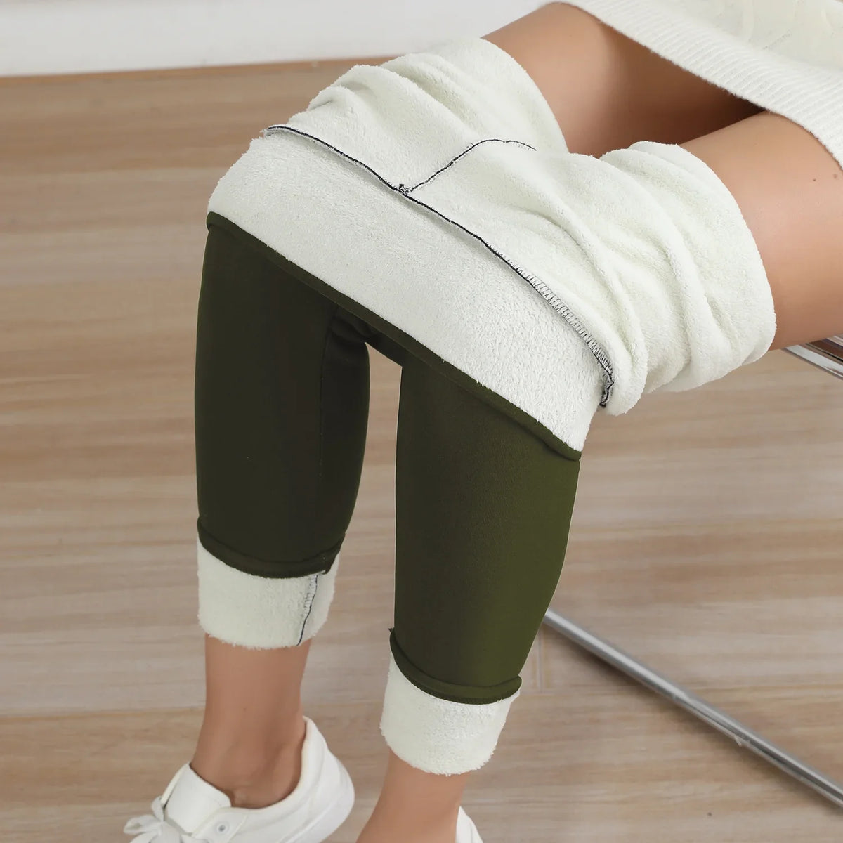 Women's Fleece Lined Thermal Leggings - Stretch High Waist Pants - photo 12