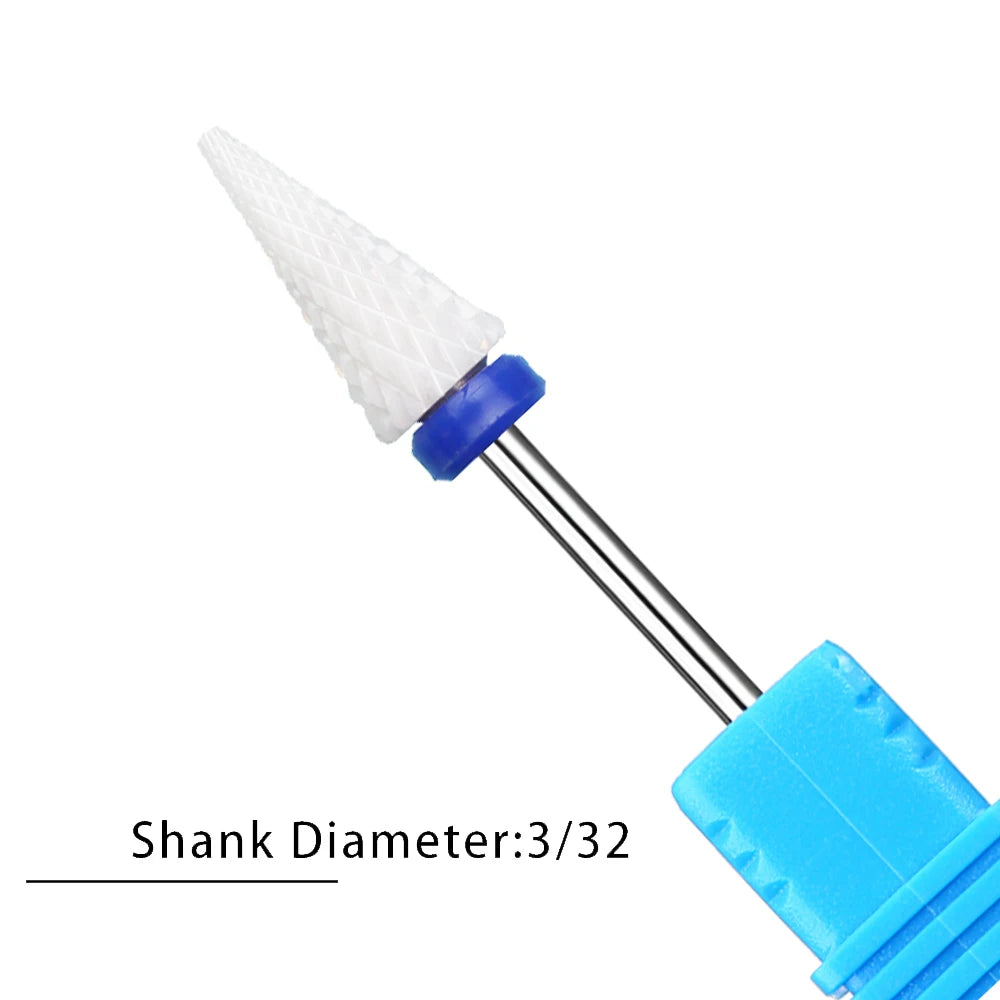 Nail Drill Bits Flame Ceramic Cutters for Manicure Electric Pedicure Nail Bits Gel Polish Remover Files Burr Nail Accessories