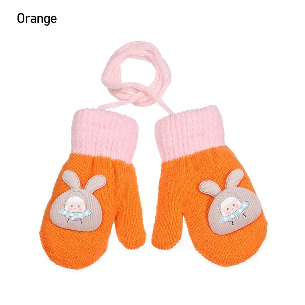 Toddler Rope Knit Mittens - Thick Cute Winter Gloves Ages 1-3 - photo 8