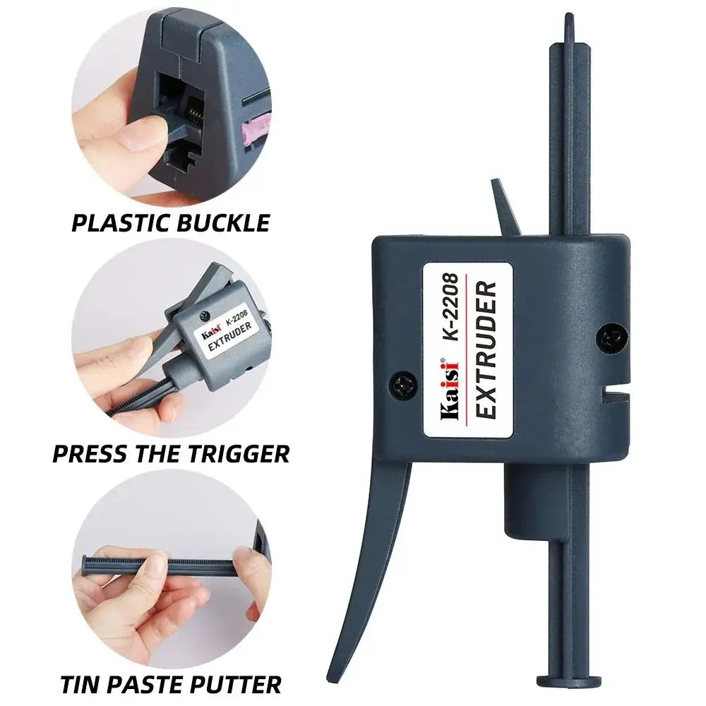 Kaisi K-2208 Universal Solder Paste Extruder Booster Manual Extruder Labor-saving Glue Gun Phone Welding Oil Flux Putter Tool